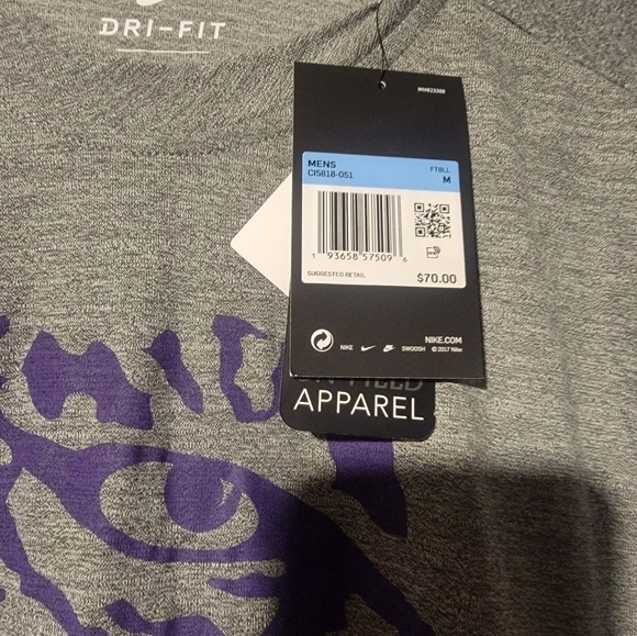 NIKE LSU TIGERS Official On Field Long Sleeve Size Medium CI5818-051 - Picture 2 of 6